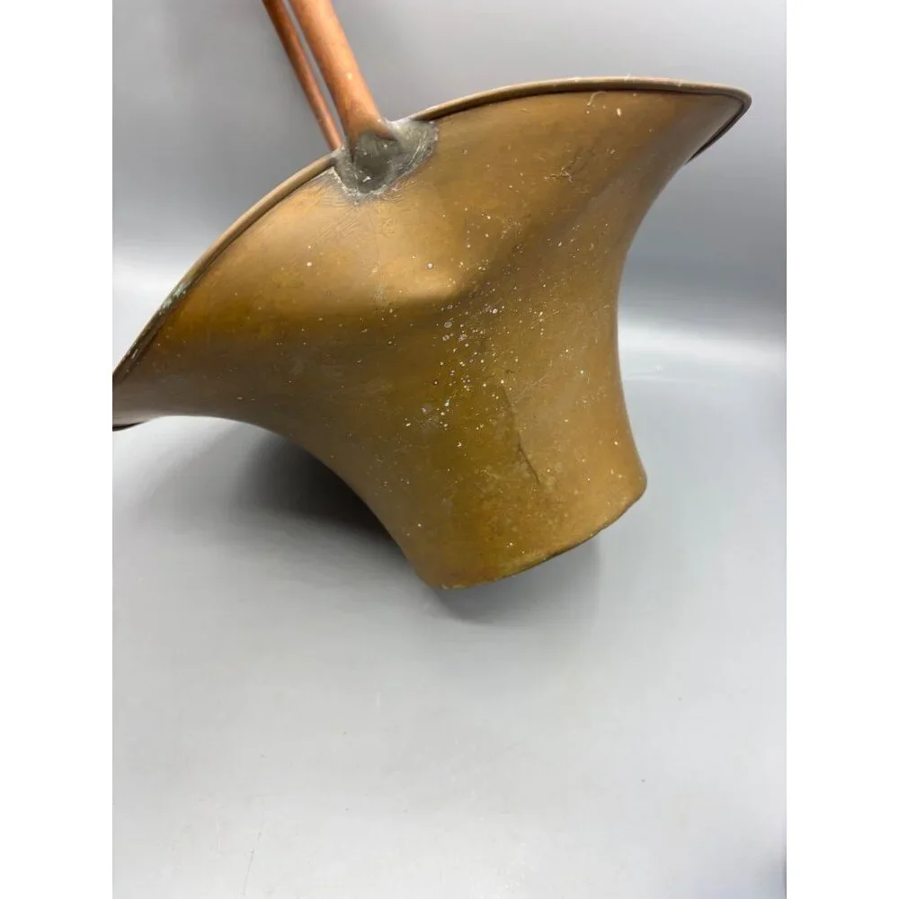 Vtg Brass Basket Planter Copper Handle Decorative‎ Rustic